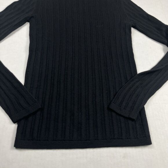Missoni Turtleneck Knit Sweater Long Sleeve Black Sleek Luxe Pullover Size 4/6 - Picture 2 of 11